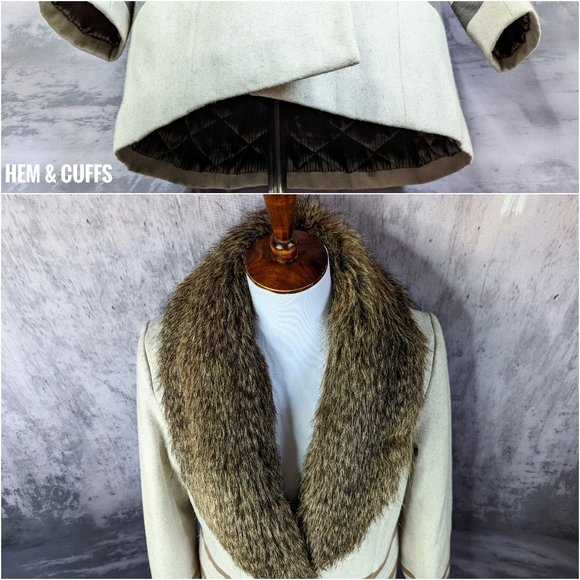 Anthropologie Gentle Fawn Storm Coat, size Large, multi color, faux fur - Picture 2 of 16